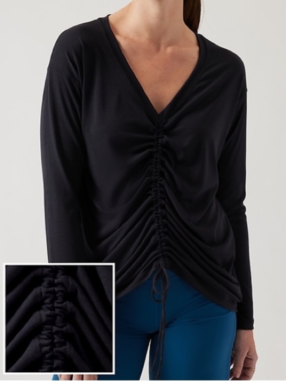 Athleta Crossover Ruched Top